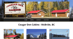 Desktop Screenshot of cougardencabins.com